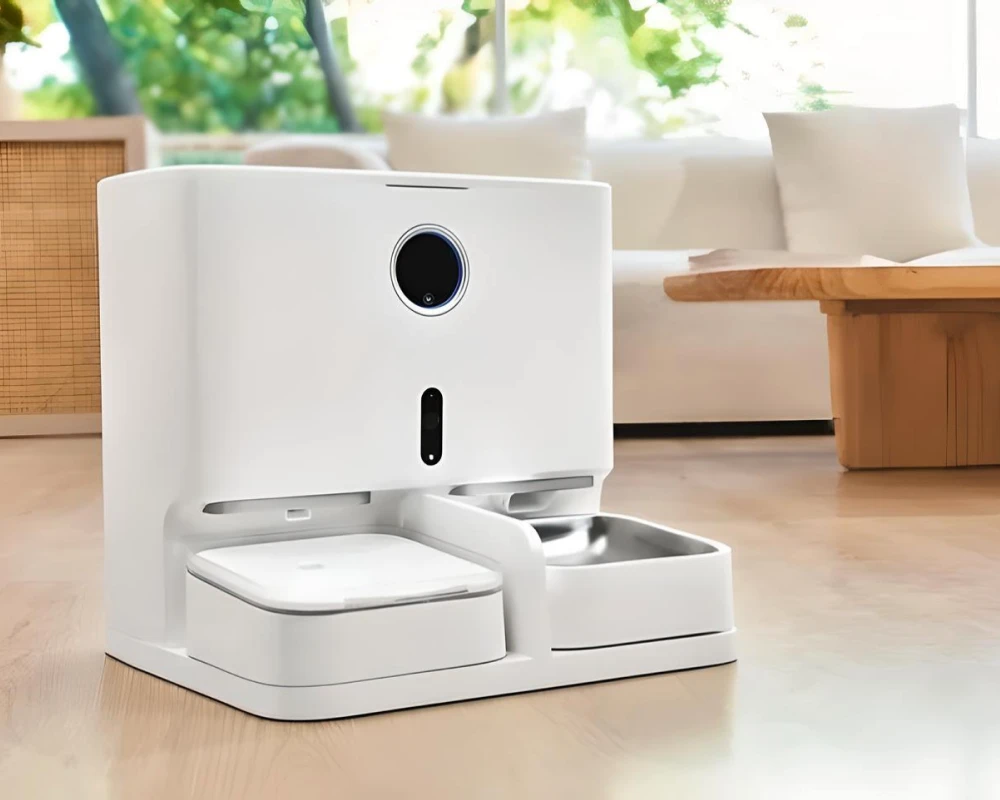 automatic dry food pet feeder